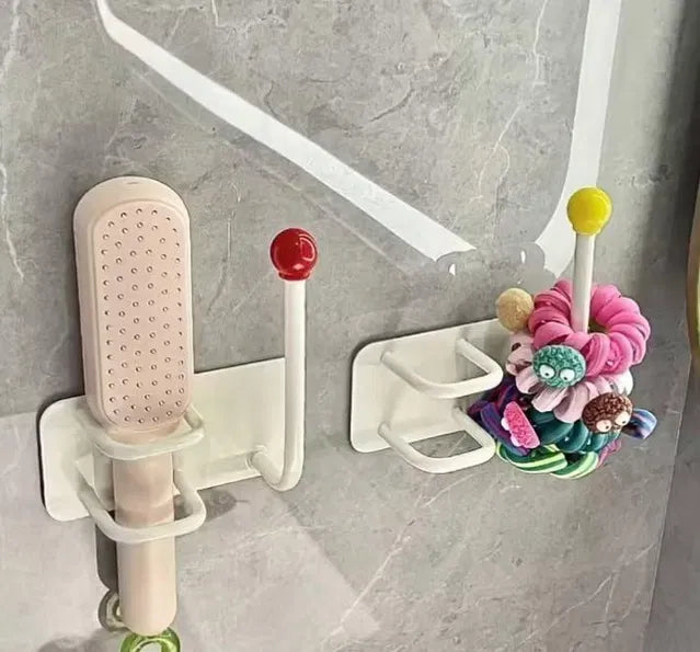 Self Adhesive Wall Mounted Headband Hook No Drill Punch Free Hair Accessories Organizer